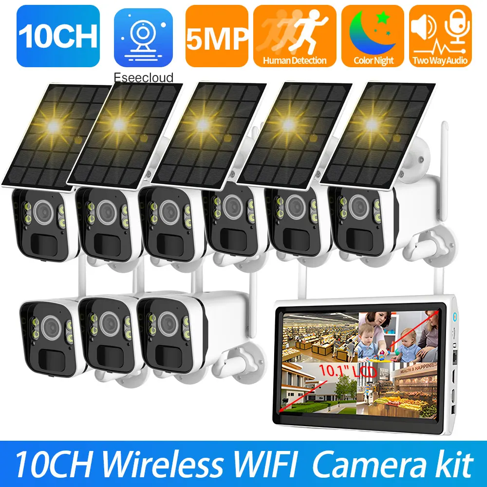 2 Way Audio 5MP 10CH 10.1 Inch LCD NVR CCTV Kit Outdoor Wateproof Solar Wifi Bullet Camera Security Surveillance System Kit 8CH
2 Way Audio 5MP 10CH 10.1 Inch LCD NVR CCTV Kit Outdoor Wateproof Solar Wifi Bullet Camera Security Surveillance System Kit 8CH