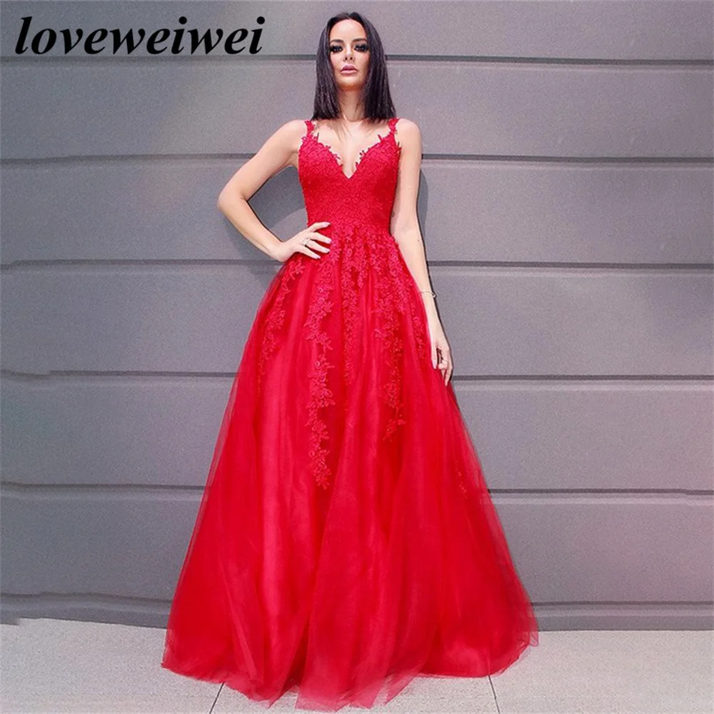 Spaghetti Strap ALine Evening Gown Elegant V Neck Prom Dress With Appliques Lace Wedding Evening Dress Zipper robes de soirée
Spaghetti Strap ALine Evening Gown Elegant V Neck Prom Dress With Appliques Lace Wedding Evening Dress Zipper robes de soirée