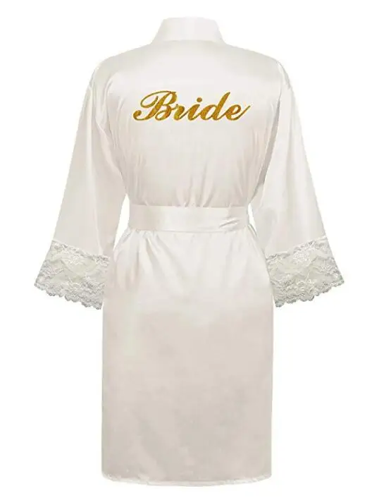 Sexy Ladies' Lace Satin Robe Gown Solid Soft Nightgown Nightwear Kimono Bathrobe Sleepwear Wedding Bride Bridesmaid Robe
Sexy Ladies' Lace Satin Robe Gown Solid Soft Nightgown Nightwear Kimono Bathrobe Sleepwear Wedding Bride Bridesmaid Robe