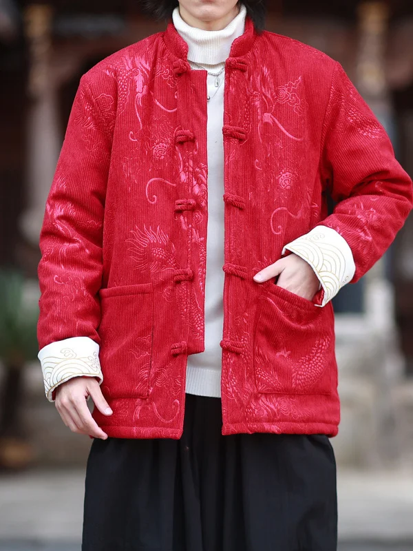 Мужское зимнее хлопковое пальто свободного покроя, бархатное китайское пальто на пуговицах, теплое молодежное повседневное пальто-стойка, длинное свекло
Мужское зимнее хлопковое пальто свободного покроя, бархатное китайское пальто на пуговицах, теплое молодежное повседневное пальто-стойка, длинное свекло