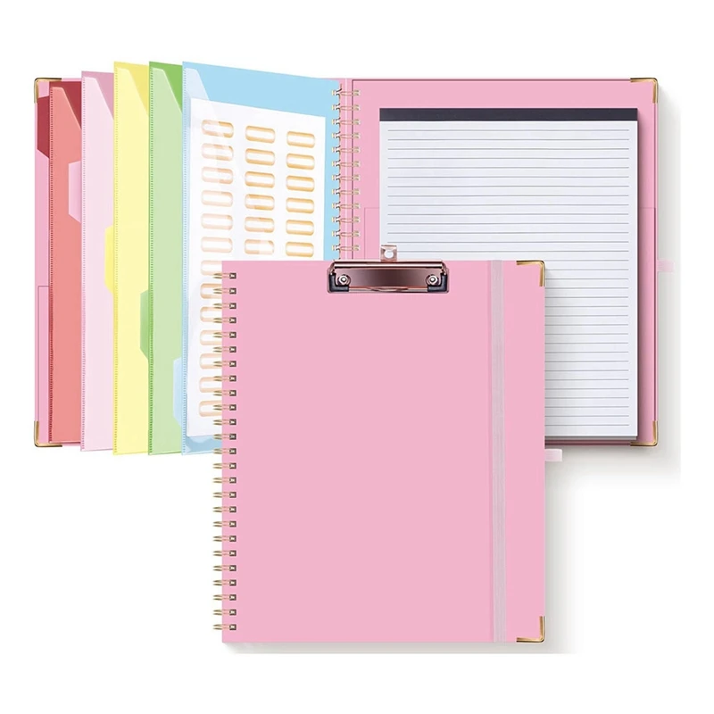 NEW-Clipboard Folio,5 Dividers With 10 Pockets, Elastic Pen Holder And Folder Labels, Spiral Nurse Clipboard Art Board
NEW-Clipboard Folio,5 Dividers With 10 Pockets, Elastic Pen Holder And Folder Labels, Spiral Nurse Clipboard Art Board