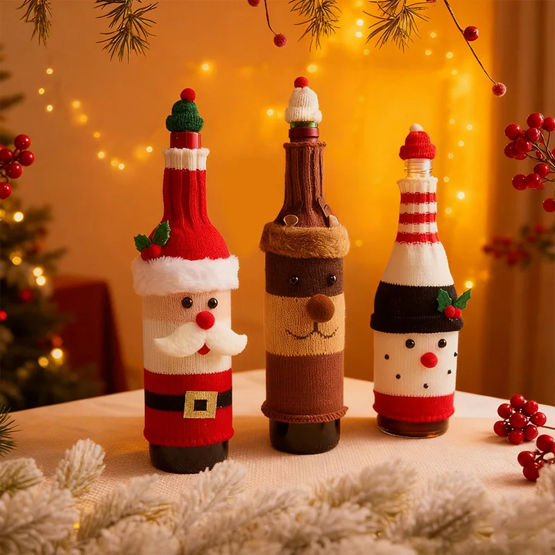 Christmas champagne red wine creative wine set, Santa Claus elk snowman shape, party table decoration, home holiday ornaments
Christmas champagne red wine creative wine set, Santa Claus elk snowman shape, party table decoration, home holiday ornaments