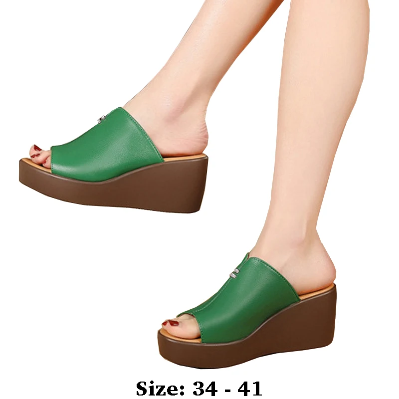 High quality leather wedge sandals for women 6.5 cm high heel 2025 summer 34 35 platform open toe elegant fashion shoe red green
High quality leather wedge sandals for women 6.5 cm high heel 2025 summer 34 35 platform open toe elegant fashion shoe red green