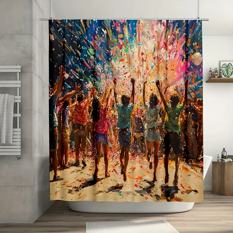 ~O~1PC Яркая праздничная занавеска для душа, космическая тема, прочный полиэстер, с крючками, можно стирать в машине, для ванной комнаты и окна
~O~1PC Яркая праздничная занавеска для душа, космическая тема, прочный полиэстер, с крючками, можно стирать в машине, для ванной комнаты и окна