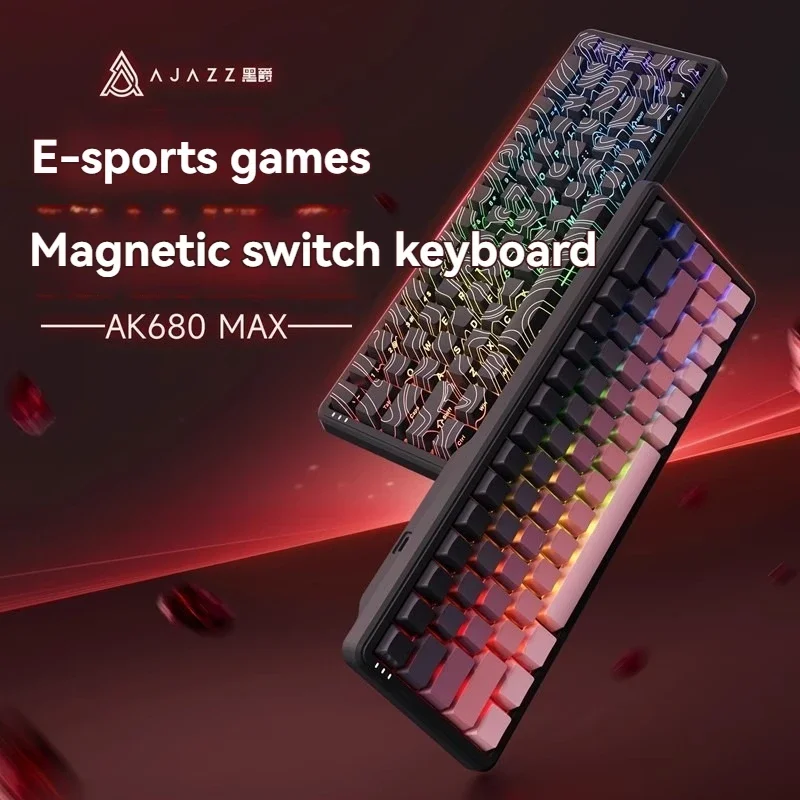AJAZZ AK680 MAX Magnetic Switch Keyboard Tri Mode Bluetooth/Wireless RT0.01 Adjustable Key Range Low Latency RGB Gaming Keyboard
AJAZZ AK680 MAX Magnetic Switch Keyboard Tri Mode Bluetooth/Wireless RT0.01 Adjustable Key Range Low Latency RGB Gaming Keyboard