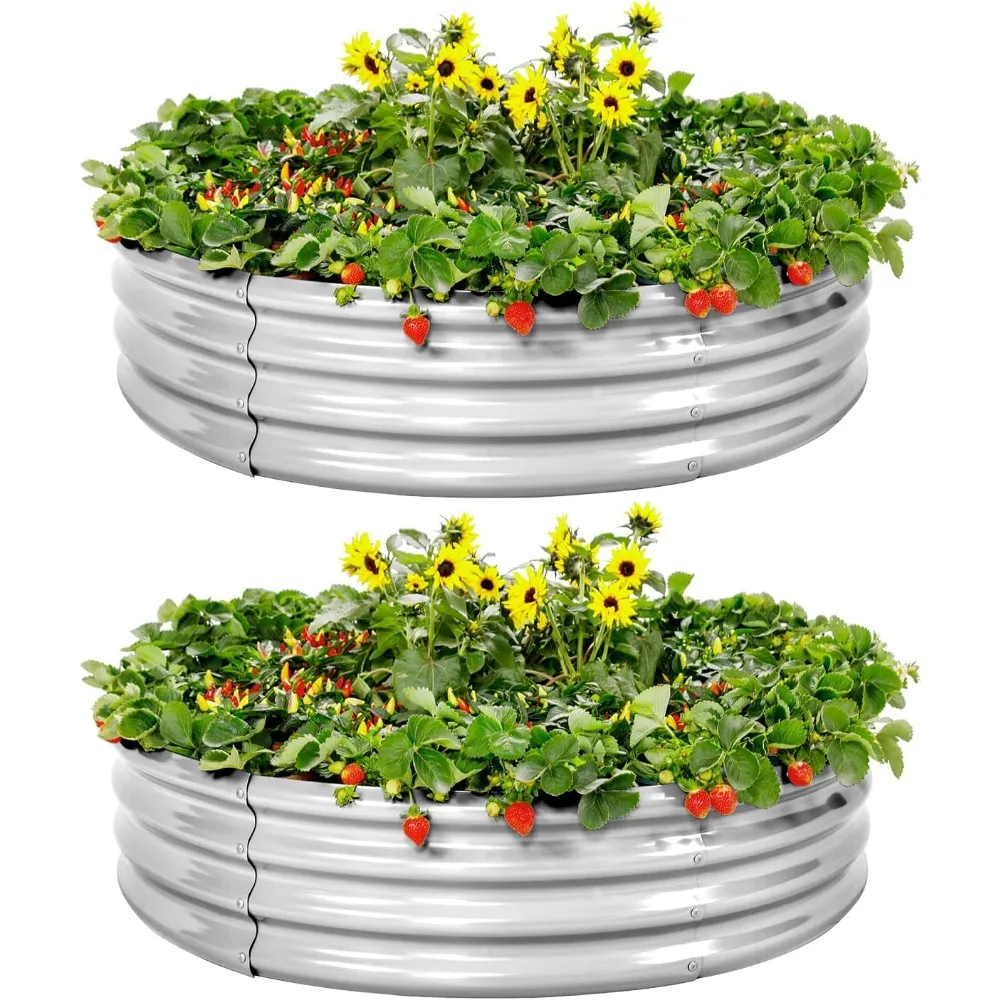 Galvanized Raised Garden Bed Set of 2, 4x4x1ft Outdoor Planter for Vegetables and Gardening
Galvanized Raised Garden Bed Set of 2, 4x4x1ft Outdoor Planter for Vegetables and Gardening