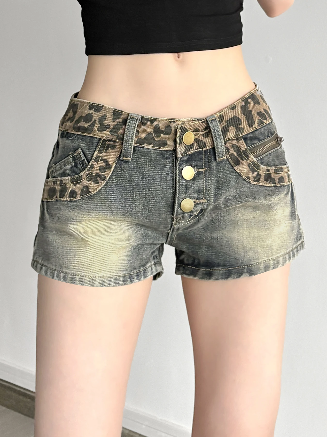 Sweetown Fashion Leopard Patchwork Spliced Women Short Jeans Y2k Hottie Summer Chic Trendy Causal Shorts
Sweetown Fashion Leopard Patchwork Spliced Women Short Jeans Y2k Hottie Summer Chic Trendy Causal Shorts