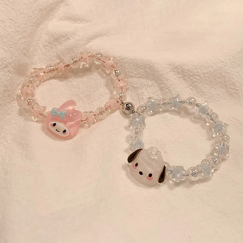 Sanrio Anime Crystal Bracelet Kuromi My Melody Cinnamoroll Cartoon Couple Bracelet Band Toys For Girl Birthday Gift
Sanrio Anime Crystal Bracelet Kuromi My Melody Cinnamoroll Cartoon Couple Bracelet Band Toys For Girl Birthday Gift