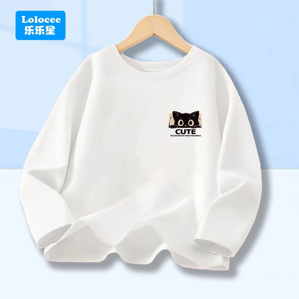 Kids Boys Long Sleeve T-Shirt Cute Black Cat Print Casual Soft Cotton Top Toddler Children's Daily Wear Clothes (Ages 3-14) MKA1
Kids Boys Long Sleeve T-Shirt Cute Black Cat Print Casual Soft Cotton Top Toddler Children's Daily Wear Clothes (Ages 3-14) MKA1