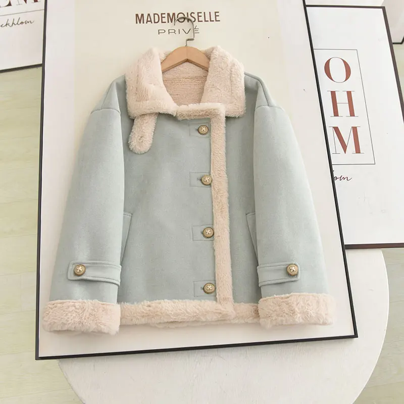 Sli 2024, зимняя теплая шуба из искусственного меха, женская модная куртка универсального размера, верхняя одежда из искусственной кожи с внутренней отделкой
Sli 2024, зимняя теплая шуба из искусственного меха, женская модная куртка универсального размера, верхняя одежда из искусственной кожи с внутренней отделкой