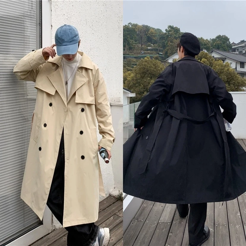 Men's Long Trench Coat Double Breasted Oversized Classic Lapel Belted Overcoat Korean Style Spring Windbreaker Trenchcoat
Men's Long Trench Coat Double Breasted Oversized Classic Lapel Belted Overcoat Korean Style Spring Windbreaker Trenchcoat
