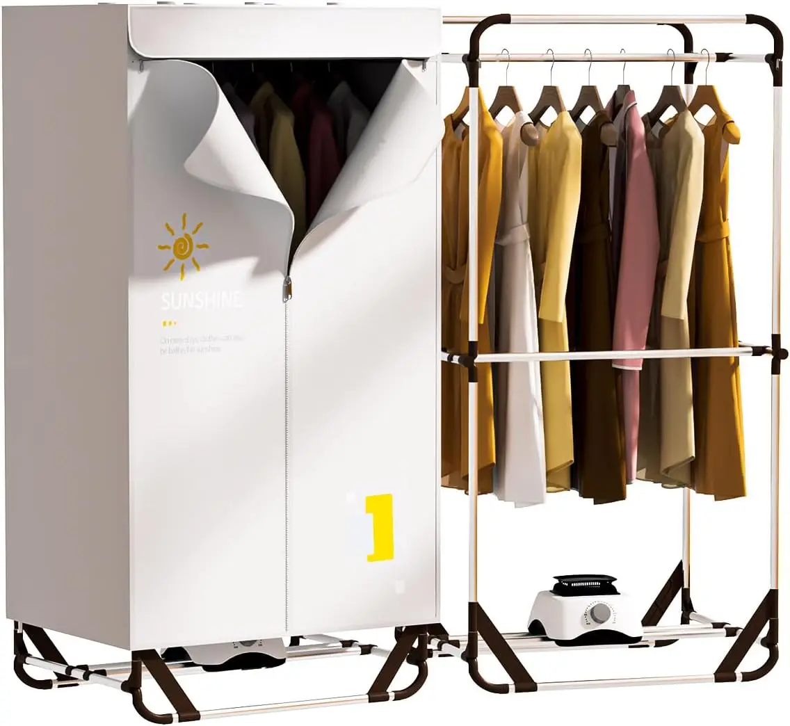 Portable Clothes Dryer, 1000W Drying Machine for Laundry Double Layers Portable Dryer Stainless Steel Dryer for Apartments Dor
Portable Clothes Dryer, 1000W Drying Machine for Laundry Double Layers Portable Dryer Stainless Steel Dryer for Apartments Dor