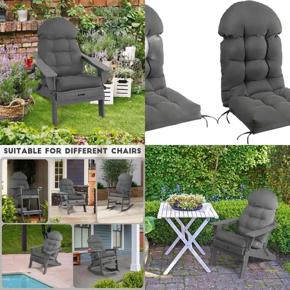 Pair of Plush Adirondack Rocker Cushions, Thick & Comfortable, Non-Slip, Waterproof, Fade-Resistant with Ties
Pair of Plush Adirondack Rocker Cushions, Thick & Comfortable, Non-Slip, Waterproof, Fade-Resistant with Ties