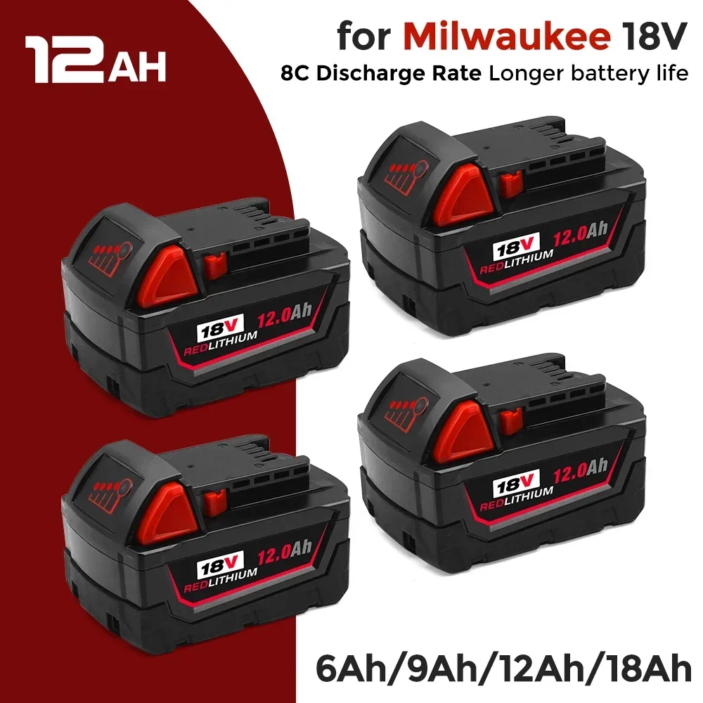 SU For Milwaukee M18 Battery 48-11-1850 48-11-1840 M18 M18B Cordless Power Tools Compatible with Milwaukee 18V Battery Lithium-I
SU For Milwaukee M18 Battery 48-11-1850 48-11-1840 M18 M18B Cordless Power Tools Compatible with Milwaukee 18V Battery Lithium-I