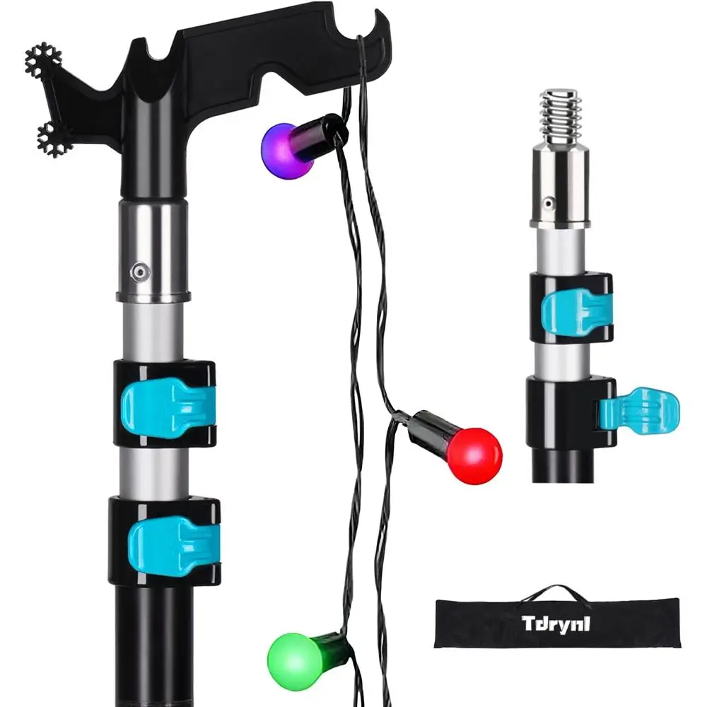12 T Chrisas Light Pole with Hook | Lightweight Extension Pole or Outdoor String Lights, day Decorations, Bird eeders | LadderlH
12 T Chrisas Light Pole with Hook | Lightweight Extension Pole or Outdoor String Lights, day Decorations, Bird eeders | LadderlH