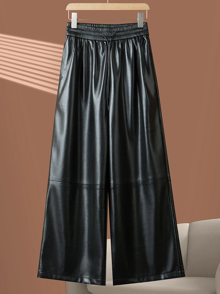 Осень/зима 2022, новые свободные брюки с высокой талией, девять укороченных прямых брюк, женские повседневные широкие кожаные брюки с эластичной резинкой на талии
Осень/зима 2022, новые свободные брюки с высокой талией, девять укороченных прямых брюк, женские повседневные широкие кожаные брюки с эластичной резинкой на талии