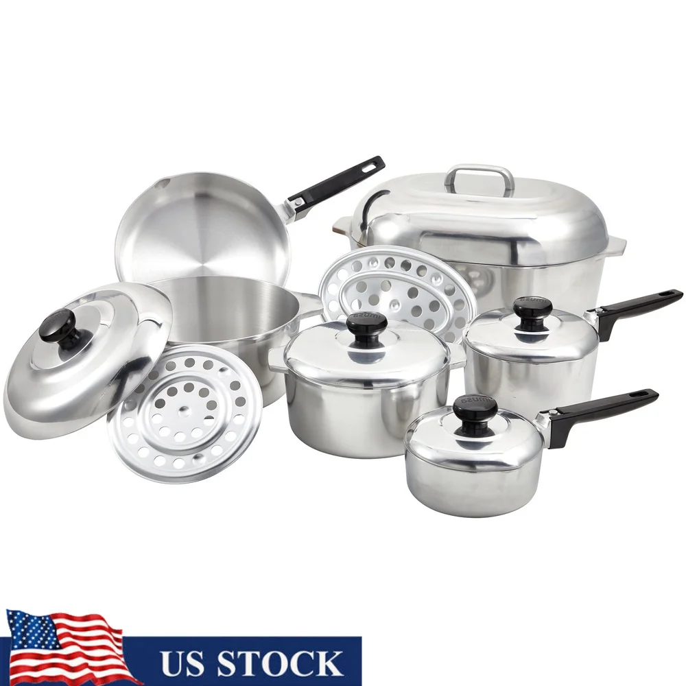 13pc Cast Aluminum Cookware Set Durable Heat Distribution Versatile Cooking Essential Kitchen Utensils Perfect Gatherings Oven
13pc Cast Aluminum Cookware Set Durable Heat Distribution Versatile Cooking Essential Kitchen Utensils Perfect Gatherings Oven
