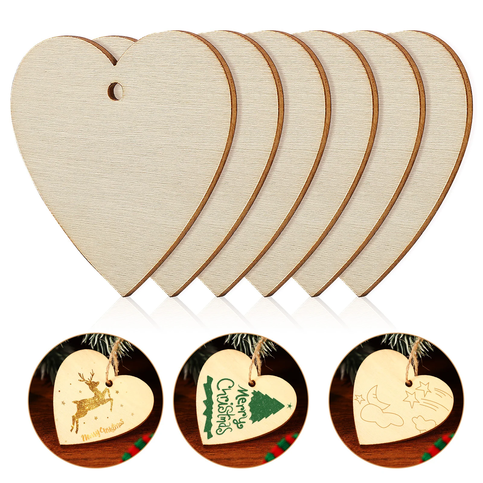 50Pcs Wooden Hearts Unfinished Paintable Wood Ornaments DIY Craft Blanks Hanging Pendants Wedding Christmas Decor 
50Pcs Wooden Hearts Unfinished Paintable Wood Ornaments DIY Craft Blanks Hanging Pendants Wedding Christmas Decor
