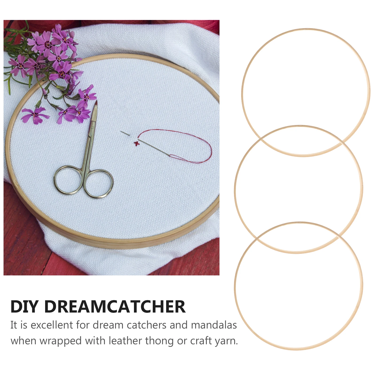 12 Pcs Dream Catcher Bamboo Circle Diy Dreamcatcher Rings Round Arts & Crafts Supplies Wooden Hoop Accessories
12 Pcs Dream Catcher Bamboo Circle Diy Dreamcatcher Rings Round Arts & Crafts Supplies Wooden Hoop Accessories