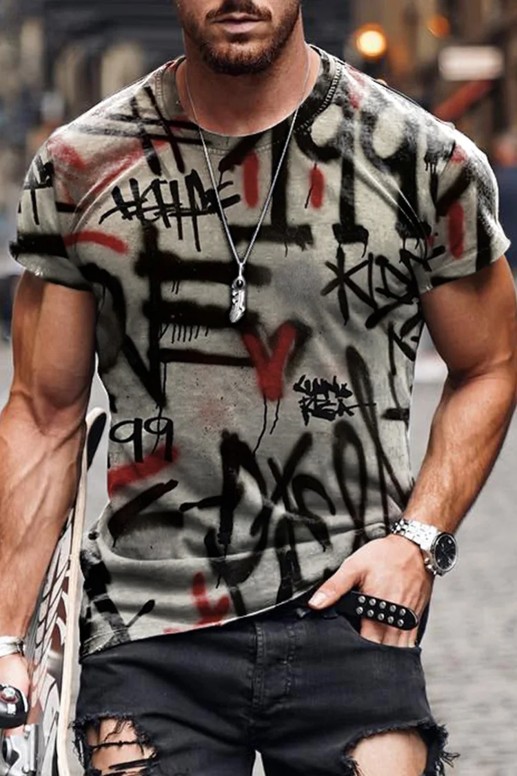 Men's Clothing Printed Round Neck Short Sleeved Loose and Comfortable T-shirt Top for Men T Shirt for Men
Men's Clothing Printed Round Neck Short Sleeved Loose and Comfortable T-shirt Top for Men T Shirt for Men