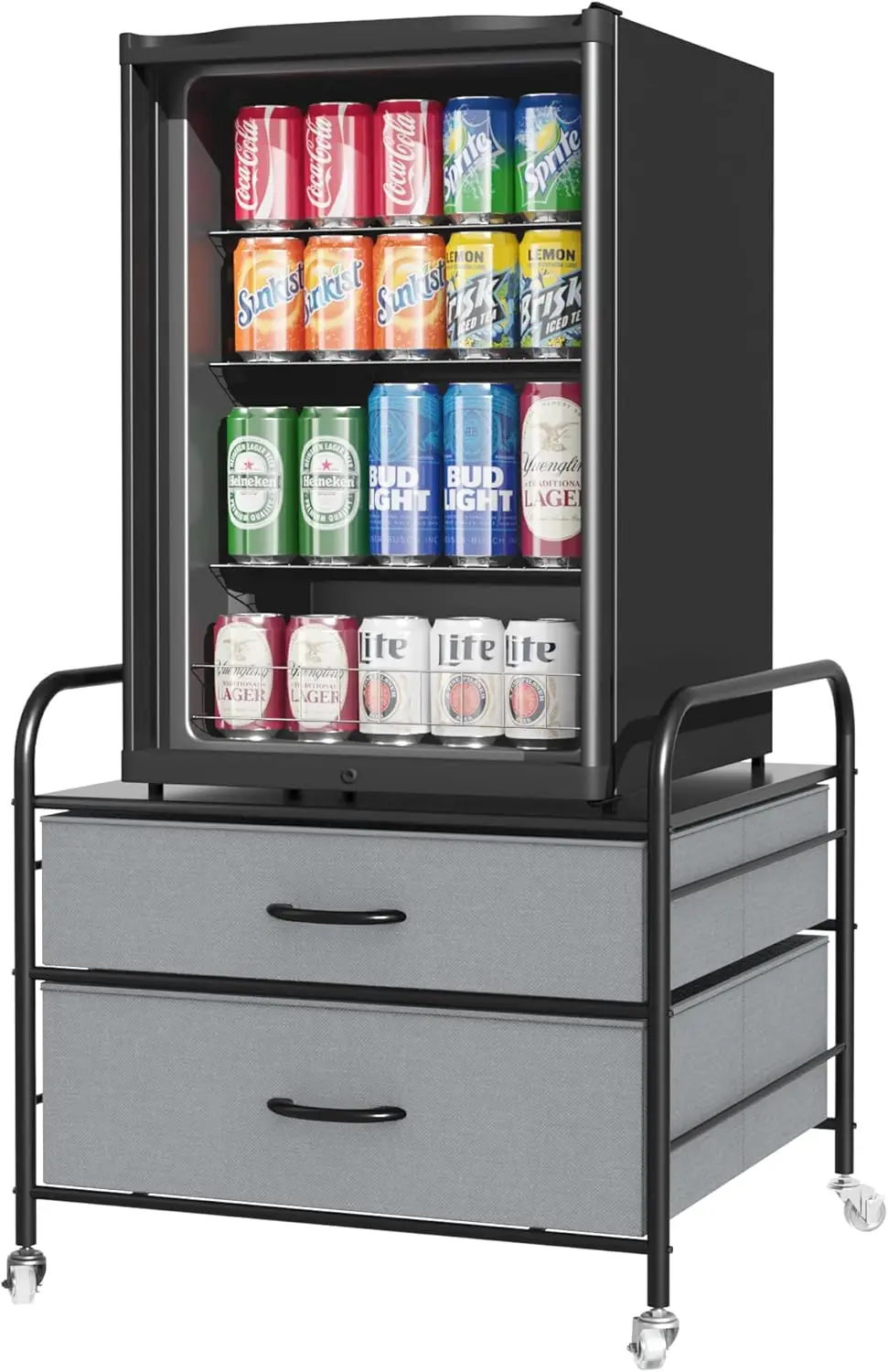 Mini Fridge Stand With Storage, 2 Drawer Fridge Organizer With Metal Frame, Over Refrigerator Stand With 4 Swivel Wheels,
Mini Fridge Stand With Storage, 2 Drawer Fridge Organizer With Metal Frame, Over Refrigerator Stand With 4 Swivel Wheels,