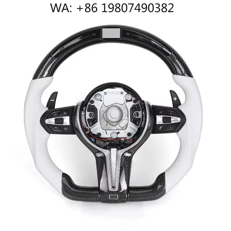 White Stitch LED Carbon Leather Steering Wheel, M Sport Mod Parts For All F M2 F10-F80 E70-E91 X1-X5 Modified Auto Models
White Stitch LED Carbon Leather Steering Wheel, M Sport Mod Parts For All F M2 F10-F80 E70-E91 X1-X5 Modified Auto Models