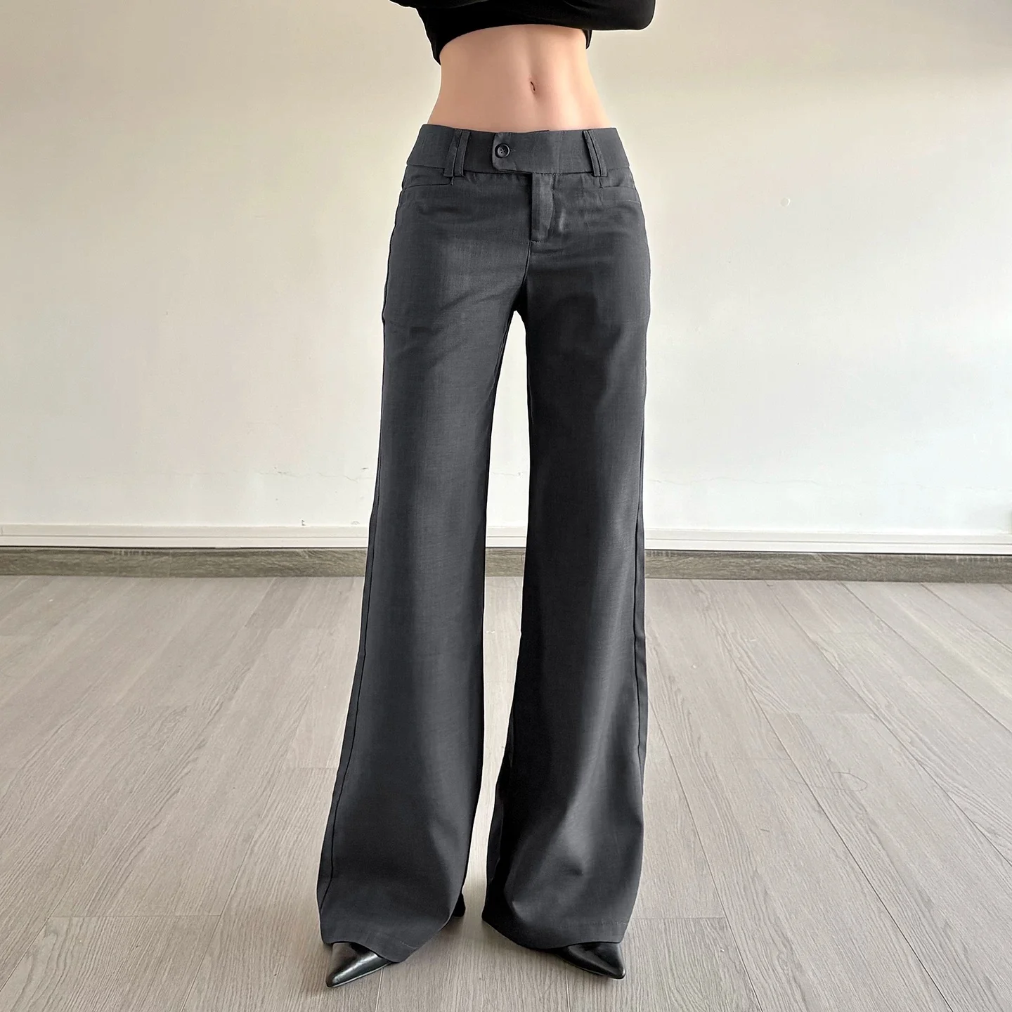 Casual Pants Pleated Womens Middle-aged Ladies Comfort Classic Solid Line High Waist Fit Straight Trousers Versatile Fashion Ins
Casual Pants Pleated Womens Middle-aged Ladies Comfort Classic Solid Line High Waist Fit Straight Trousers Versatile Fashion Ins