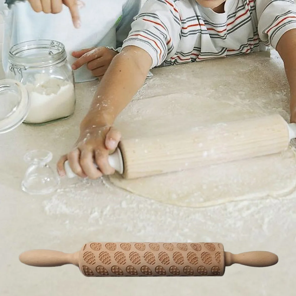 Wood Rolling Pin Easter Egg Pattern Engraved Baking Rolling Pin Non Slip Handle for Pastry Cookie Dough Pizza Fondant Home Cake
Wood Rolling Pin Easter Egg Pattern Engraved Baking Rolling Pin Non Slip Handle for Pastry Cookie Dough Pizza Fondant Home Cake