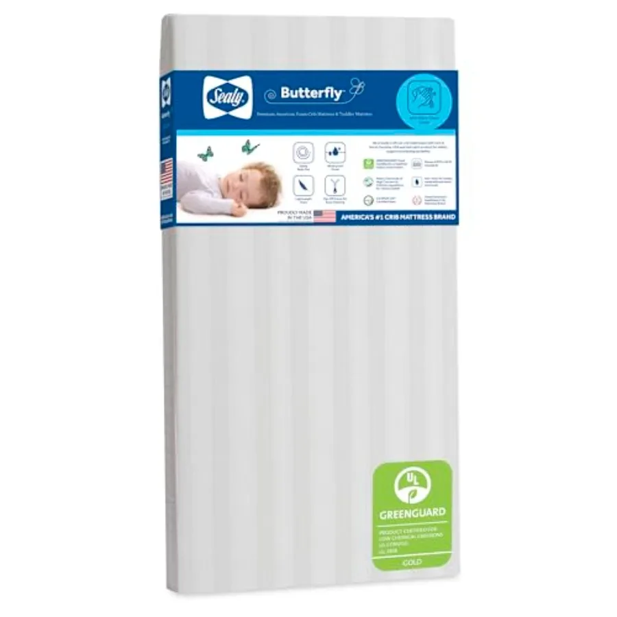 Butterfly Crib Mattress plus Toddler Bed Fit Premium American Foam Washable Easy to Clean Zip Off Cover GREENGUARD Gold Certifi
Butterfly Crib Mattress plus Toddler Bed Fit Premium American Foam Washable Easy to Clean Zip Off Cover GREENGUARD Gold Certifi