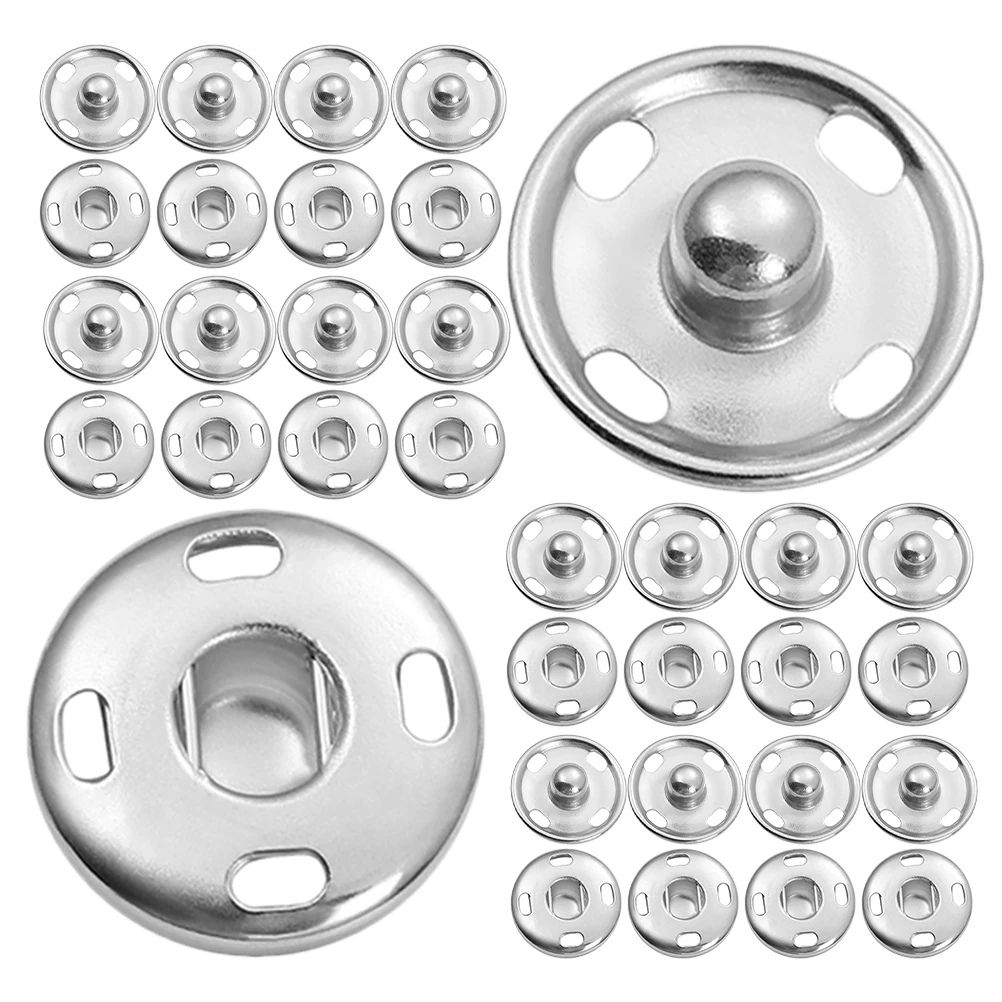100pcs Metal Snap Fasteners For Clothes Durable Rustproof Snap Buttons Sew-On Snaps Clothing Fastener Replacement For Coats 
100pcs Metal Snap Fasteners For Clothes Durable Rustproof Snap Buttons Sew-On Snaps Clothing Fastener Replacement For Coats