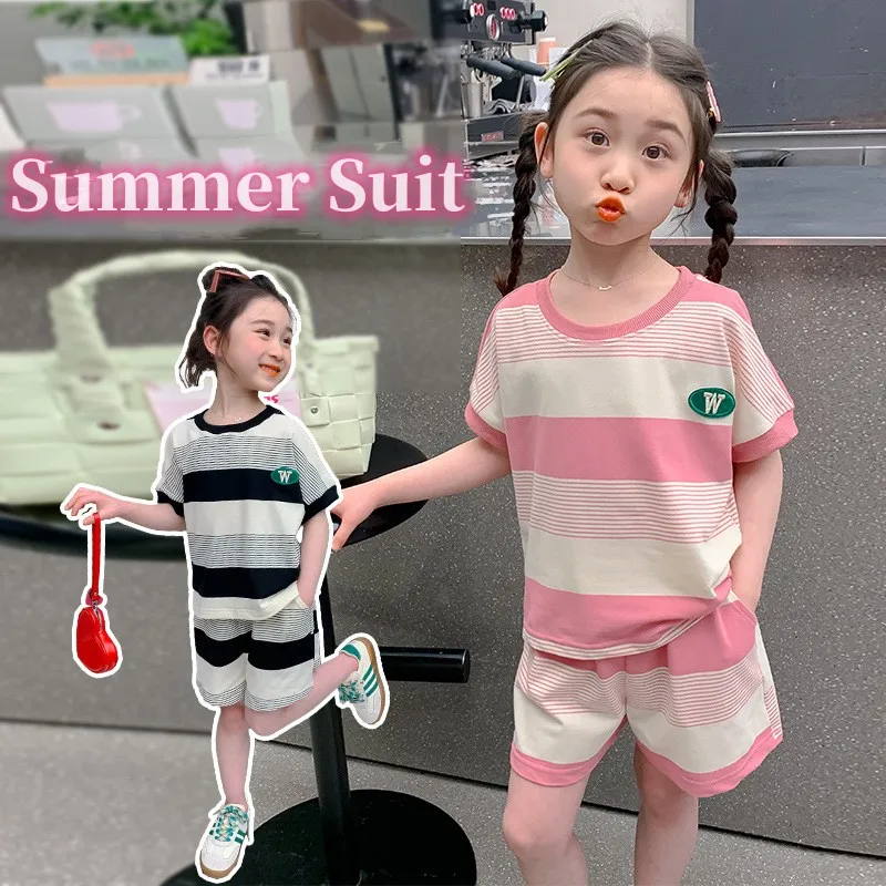 Summer Girls Cotton Contrast Stripes Alphabe T-Shirt Tops+Shorts Pant School Kids Tracksuit Child 2PCS Outfit Workout Set 5-16Yr
Summer Girls Cotton Contrast Stripes Alphabe T-Shirt Tops+Shorts Pant School Kids Tracksuit Child 2PCS Outfit Workout Set 5-16Yr