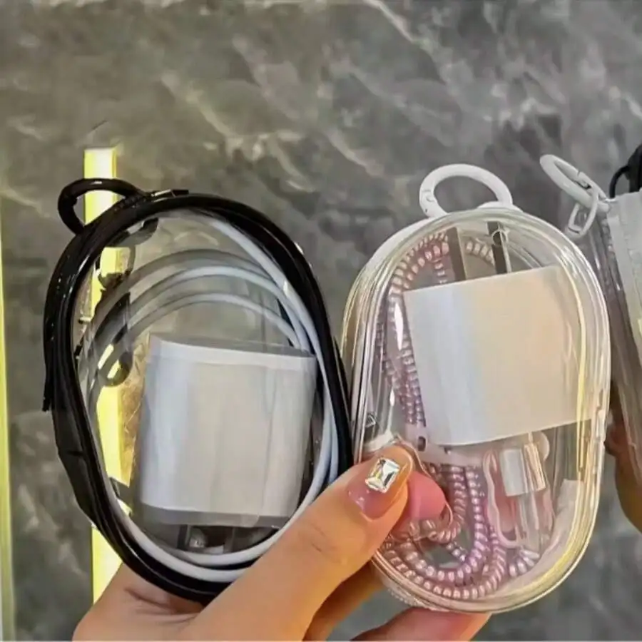 1pc Portable Mini Transparent Zipper Storage Bag, Multi-Functional Organizer Pouch, Earphone Charger Storage Box With Keychain
1pc Portable Mini Transparent Zipper Storage Bag, Multi-Functional Organizer Pouch, Earphone Charger Storage Box With Keychain