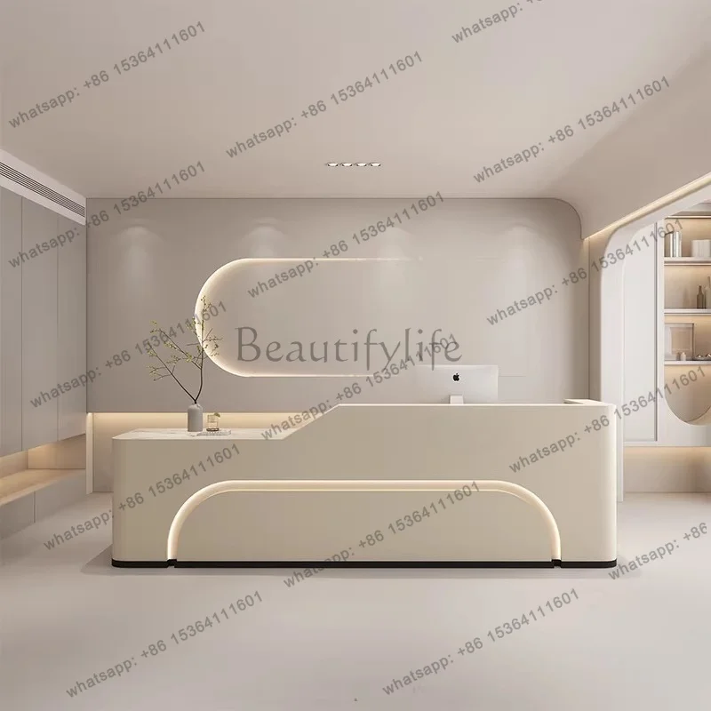 LJY Salon Beauty Reception Desks Aesthetic Simple Minimalist Design Reception Desks Display European Mostrador Commercial Furnit
LJY Salon Beauty Reception Desks Aesthetic Simple Minimalist Design Reception Desks Display European Mostrador Commercial Furnit