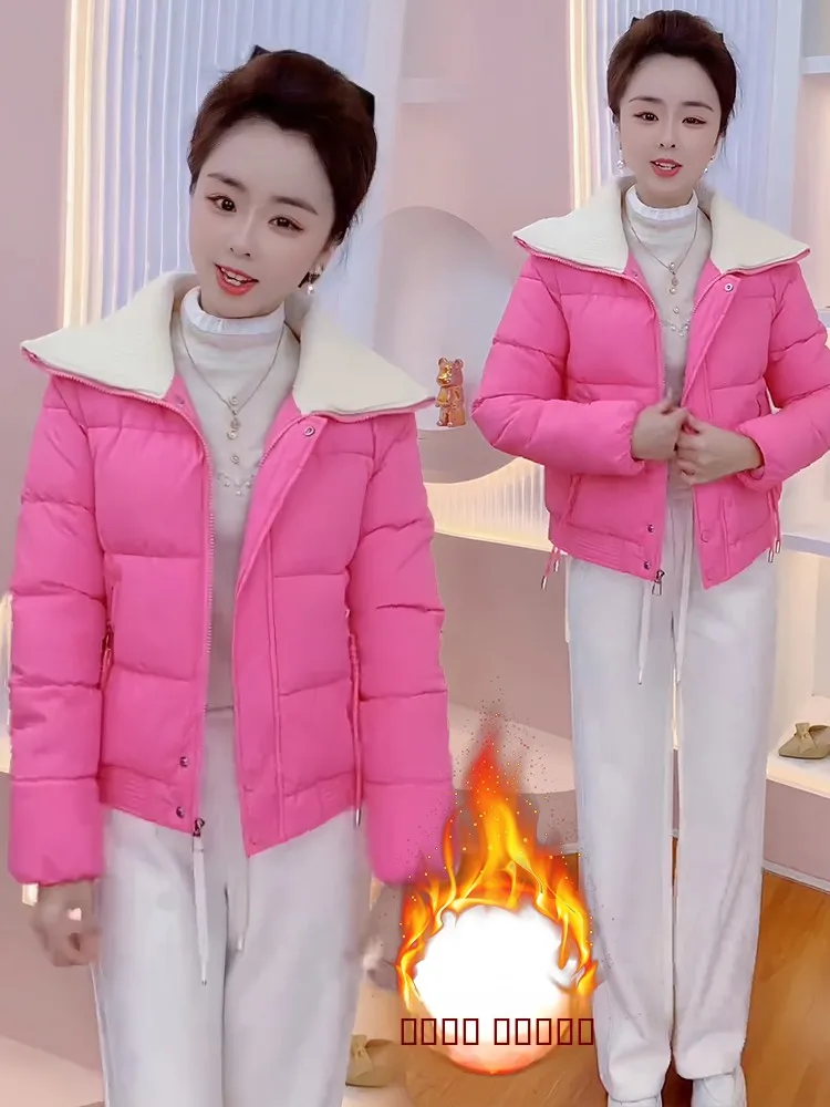 Sli Windproof round Nedown Jaet Women's Winter Thiened Floing Duling Cotton Coat Warm Proper Outerwear
Sli Windproof round Nedown Jaet Women's Winter Thiened Floing Duling Cotton Coat Warm Proper Outerwear