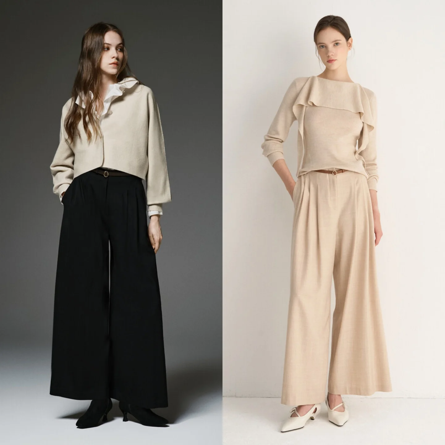 Широкие брюки с высокой талией, шерстяные брюки с поясом, универсальные утягивающие длинные брюки, корейские брюки с юбкой
Широкие брюки с высокой талией, шерстяные брюки с поясом, универсальные утягивающие длинные брюки, корейские брюки с юбкой