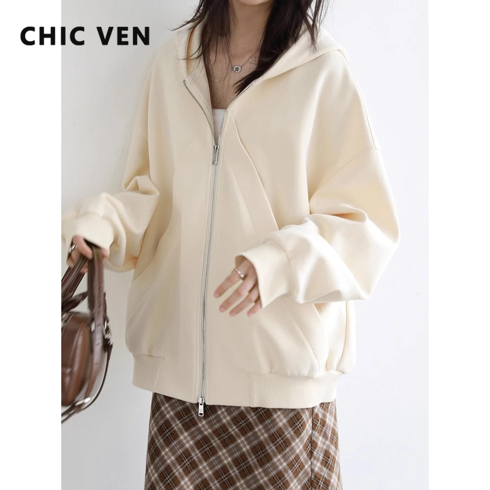 CHIC VEN корейские женские толстовки свободные повседневные однотонные толстовки с капюшоном пальто двойная молния с длинными рукавами женская куртка весна осень 2025
CHIC VEN корейские женские толстовки свободные повседневные однотонные толстовки с капюшоном пальто двойная молния с длинными рукавами женская куртка весна осень 2025