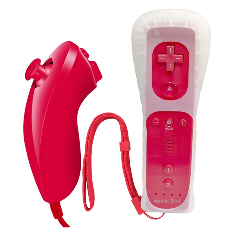 -N07R Bluetooth Gamepad For Wii / Wii U Console Wireless Remote Controller With Motion Plus, Nunchuck, And Wrist Strap
-N07R Bluetooth Gamepad For Wii / Wii U Console Wireless Remote Controller With Motion Plus, Nunchuck, And Wrist Strap