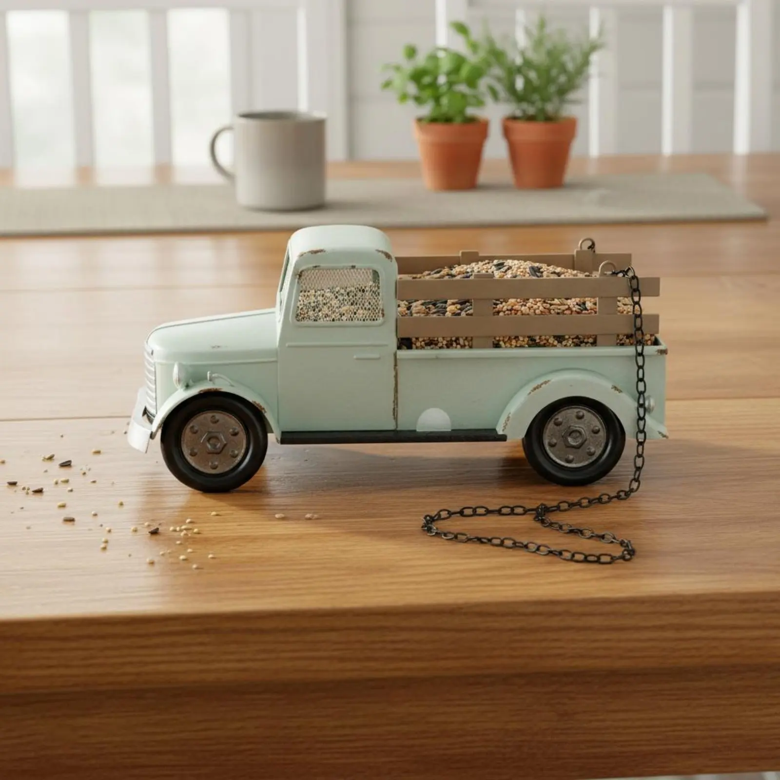 Metal Pickup Truck Feeder Slatted Vintage Truck Bird Feeder Garden Decoration Decorative Birdwatching
Metal Pickup Truck Feeder Slatted Vintage Truck Bird Feeder Garden Decoration Decorative Birdwatching
