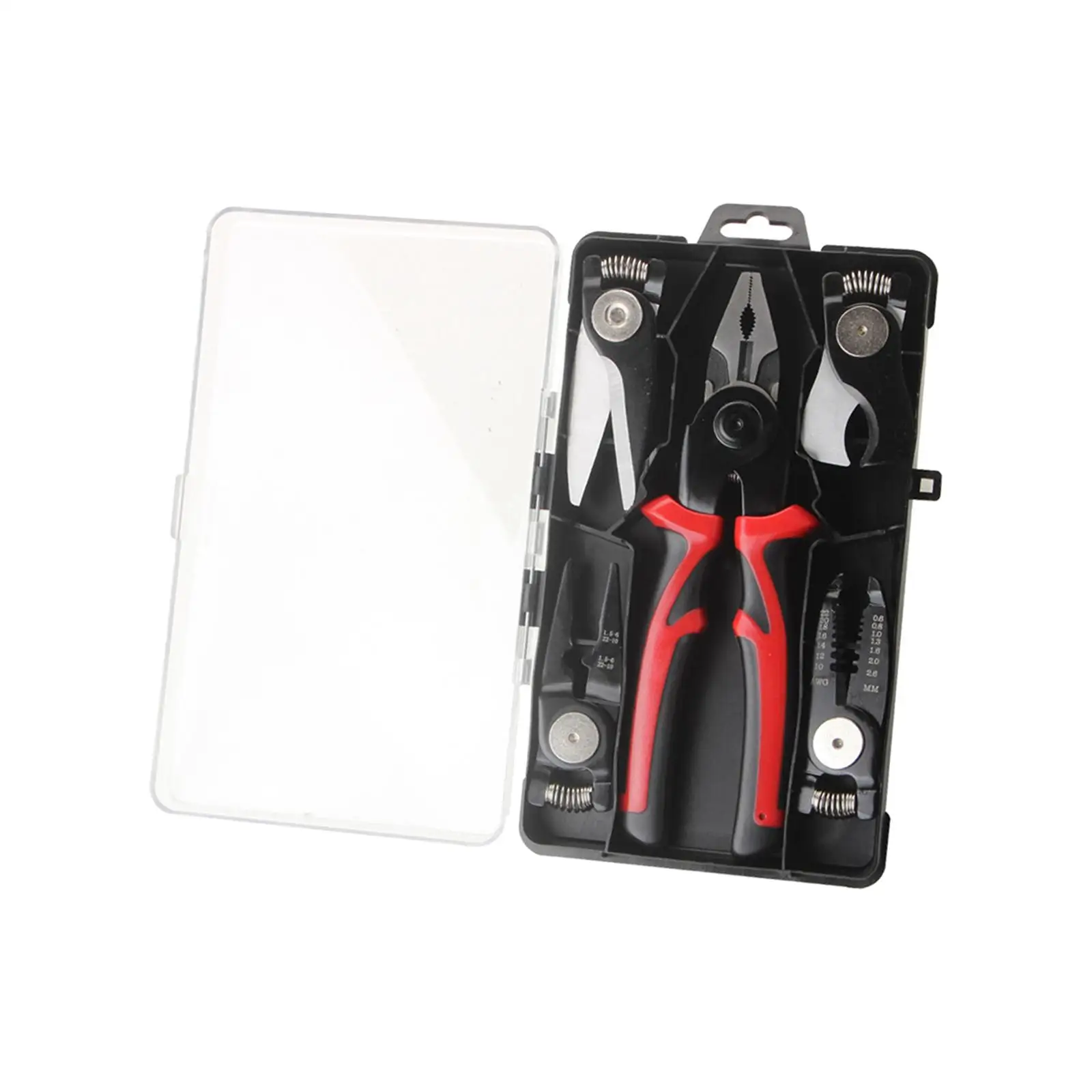 5 in 1 Pliers Set Wire Stripper Handle Design Interchangeable Wire Cutter for Crimping Cutting Electric Cable Stripping Twisting
5 in 1 Pliers Set Wire Stripper Handle Design Interchangeable Wire Cutter for Crimping Cutting Electric Cable Stripping Twisting