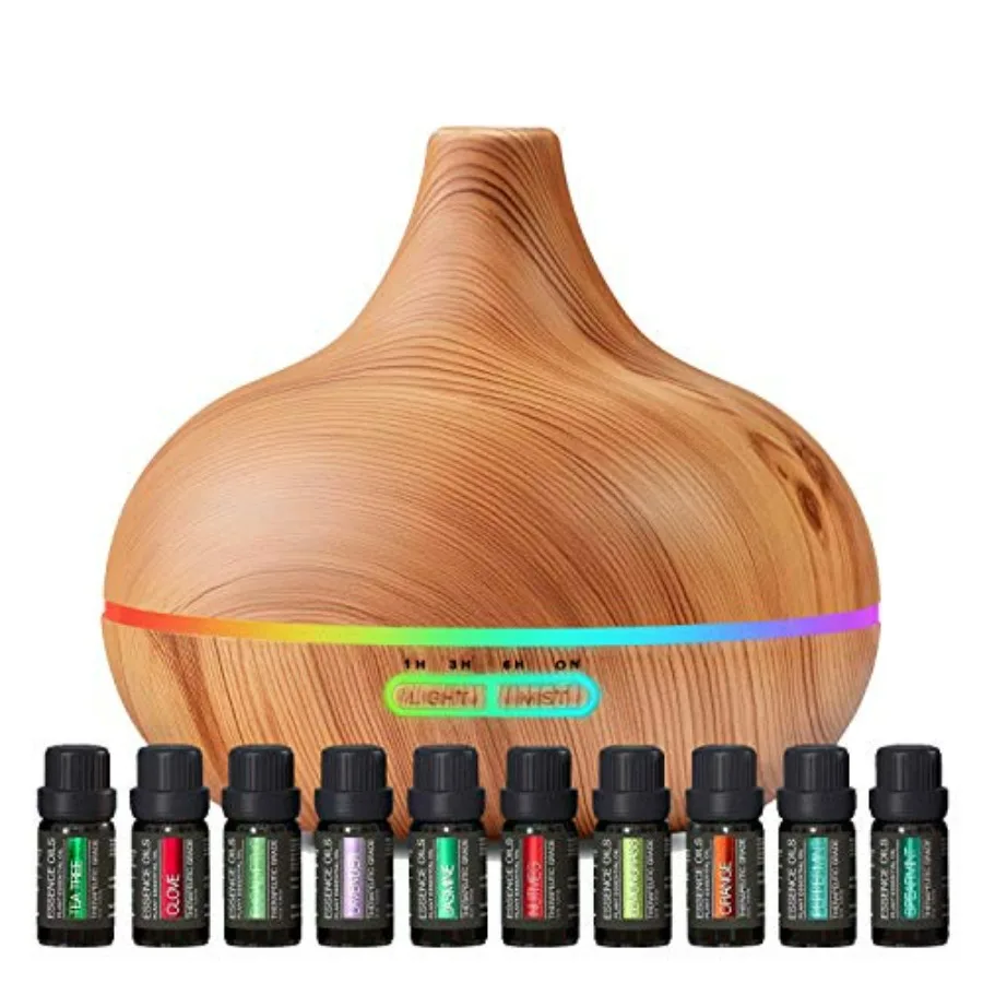 Ultimate Aromatherapy Diffuser and Essential Oil Set - Ultrasonic Top 10 Oils Modern with 4 Timer 7 Ambient Light Settings Ther
Ultimate Aromatherapy Diffuser and Essential Oil Set - Ultrasonic Top 10 Oils Modern with 4 Timer 7 Ambient Light Settings Ther