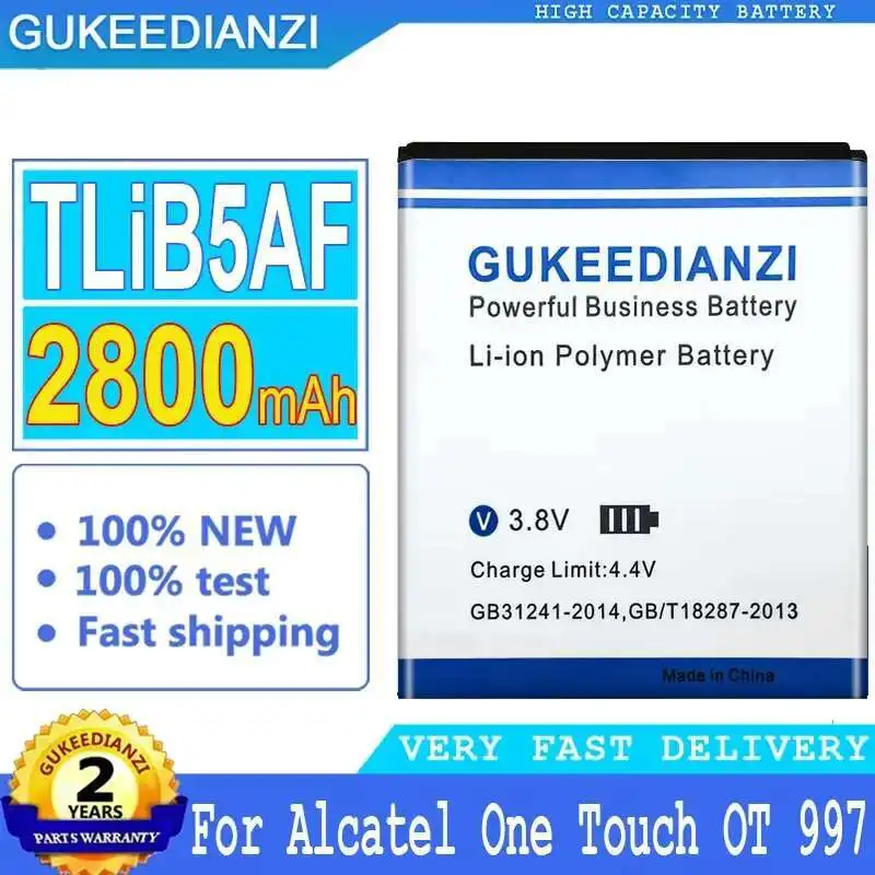 Аккумулятор TLiB5AF 2800 мАч для Alcatel One Touch OT 997 997D Pop C5 OT 5036 5036D 5037 5037X 5037A 5037D для Tcl S800 S710 S810
Аккумулятор TLiB5AF 2800 мАч для Alcatel One Touch OT 997 997D Pop C5 OT 5036 5036D 5037 5037X 5037A 5037D для Tcl S800 S710 S810