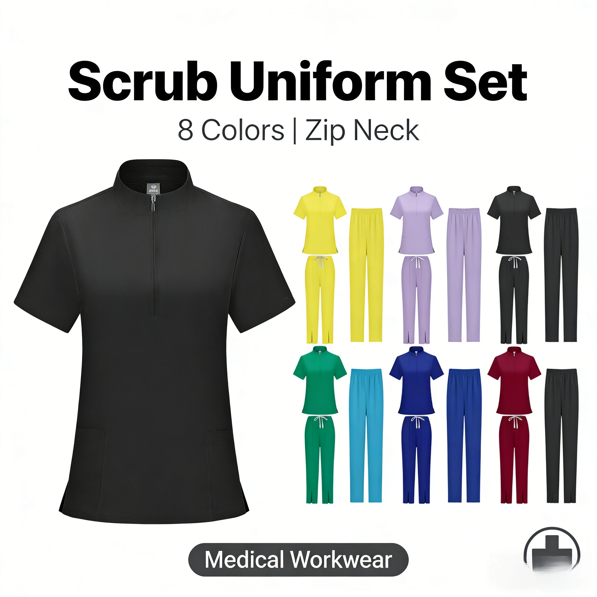 Oral Physician Scrub Top Quick-Dry Stretch Short Sleeve Scrub Top Short Sleeve Four-Way Stretch Women's Separate Workwear
Oral Physician Scrub Top Quick-Dry Stretch Short Sleeve Scrub Top Short Sleeve Four-Way Stretch Women's Separate Workwear