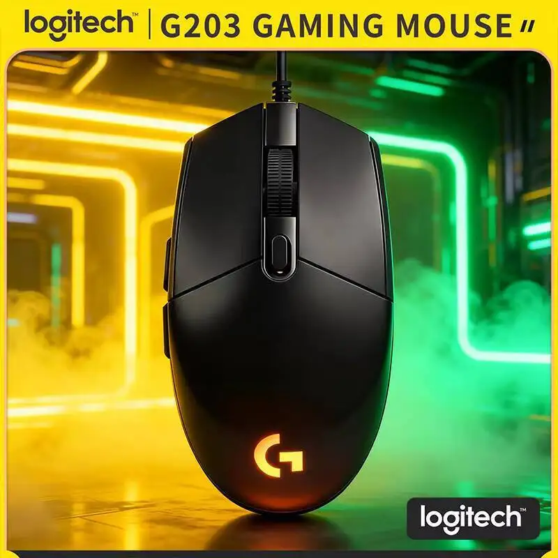Logitech G203 Gaming Mouse, USB Wired, 8000 DPI Tracking, RGB Colors, 6 Programmable Buttons for Esports
Logitech G203 Gaming Mouse, USB Wired, 8000 DPI Tracking, RGB Colors, 6 Programmable Buttons for Esports