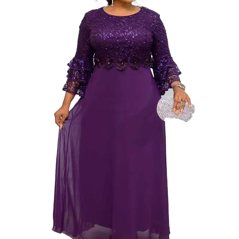 COSda@Muslim African Clothes Dresses Elegant Fashion Sequins Lace Ruffle Sleeve Clothing Evening Party Gown Women Plus Size Dres
COSda@Muslim African Clothes Dresses Elegant Fashion Sequins Lace Ruffle Sleeve Clothing Evening Party Gown Women Plus Size Dres