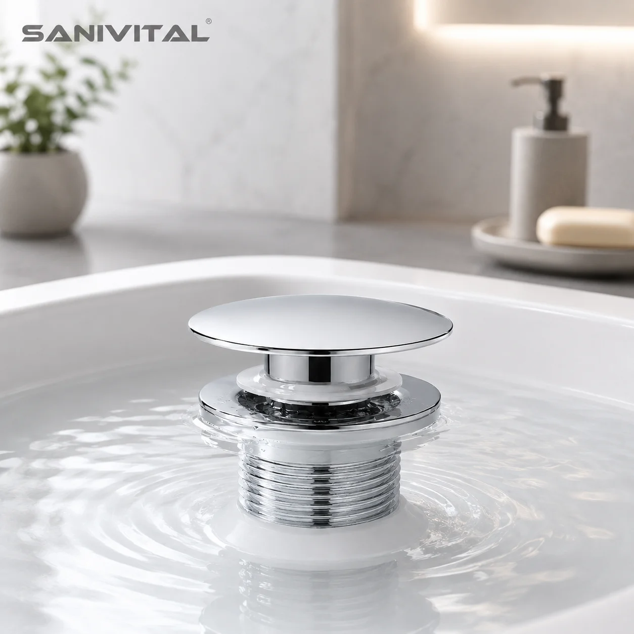 SANIVITAL Bathroom Sink Pop Up Drain Stopper Non Overflow Basin Drain Stainless Steel Click Clack Waste Valve
SANIVITAL Bathroom Sink Pop Up Drain Stopper Non Overflow Basin Drain Stainless Steel Click Clack Waste Valve