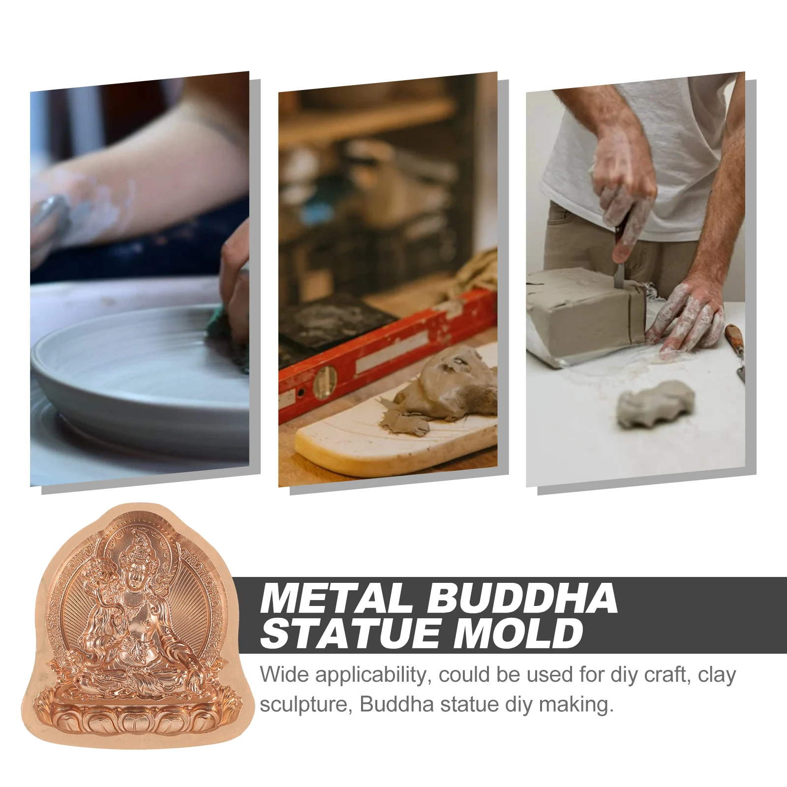 s Small Metal Clay Sculpture DIY Making Tools Reusable Smooth Metal Buddha Statue Clay Buddha Statue Mold Mold Surface
s Small Metal Clay Sculpture DIY Making Tools Reusable Smooth Metal Buddha Statue Clay Buddha Statue Mold Mold Surface