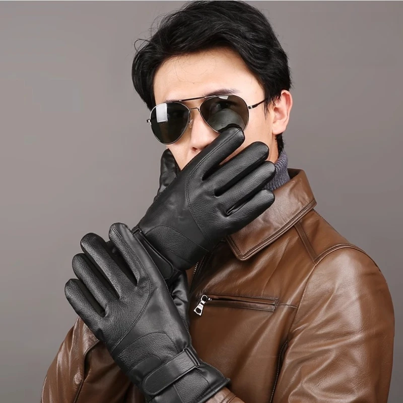 Winter Leather Gloves Thick Velvet Riding Motorcycle Biker Gloves Winter Safety Supplies Cotton Guantes Invierno Touch Screen
Winter Leather Gloves Thick Velvet Riding Motorcycle Biker Gloves Winter Safety Supplies Cotton Guantes Invierno Touch Screen