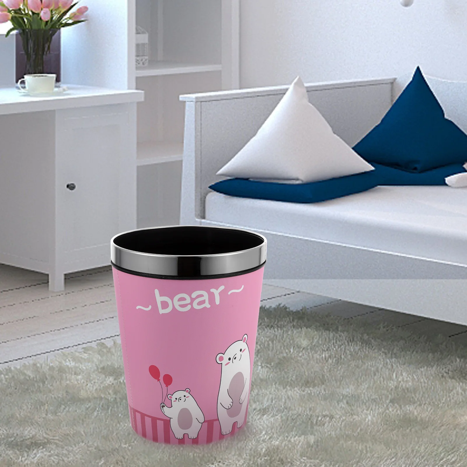 Large Capacity Trash Can Cute Cartoon Rubbish Bin for Kids Bedroom Office Living Room Bathroom Kitchen Garbage Container PP PU
Large Capacity Trash Can Cute Cartoon Rubbish Bin for Kids Bedroom Office Living Room Bathroom Kitchen Garbage Container PP PU