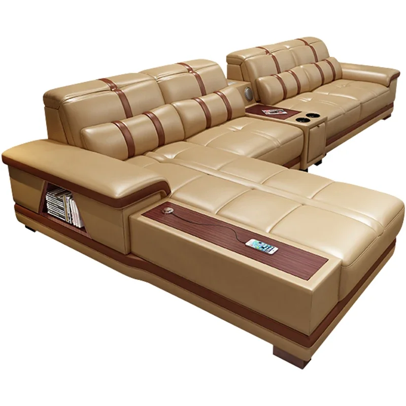 Leather sofa simple modern small apartment leather art corner furniture large combination package
Leather sofa simple modern small apartment leather art corner furniture large combination package