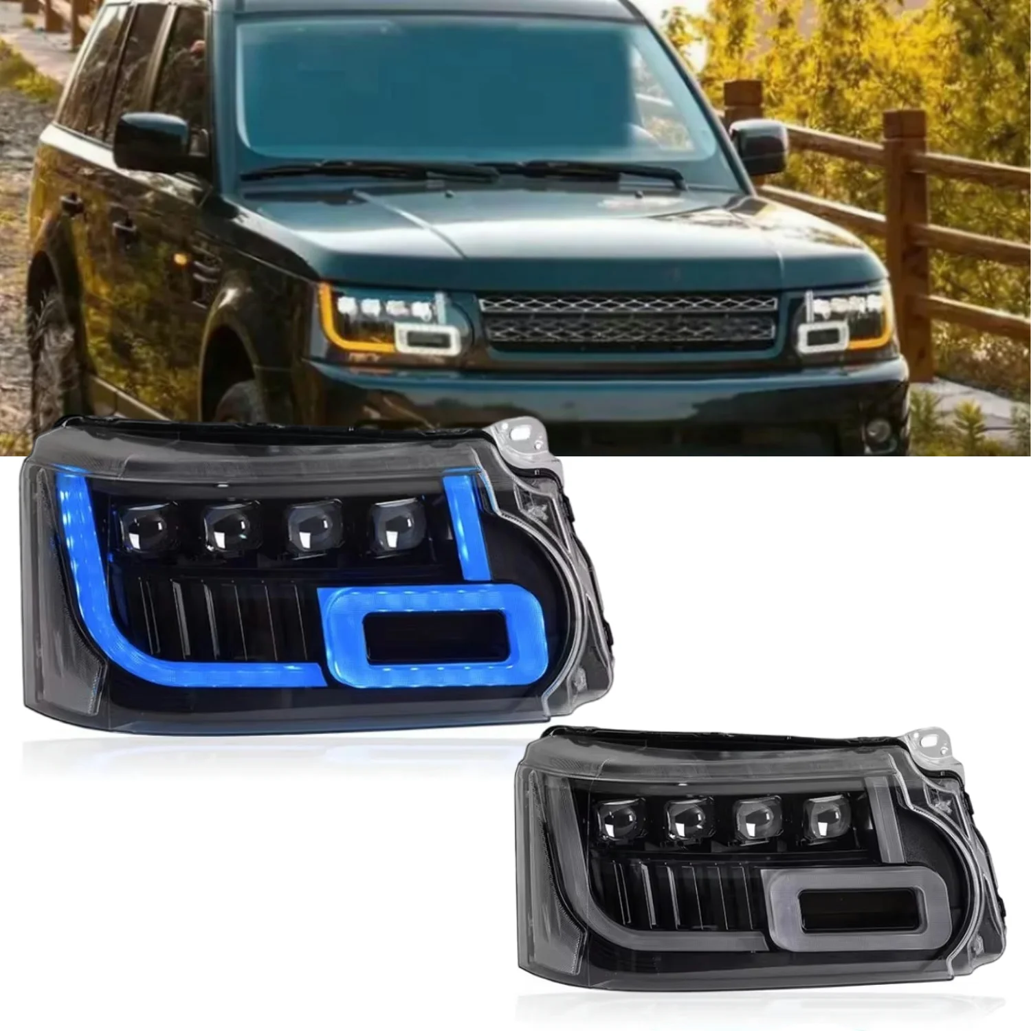 Range Rover Sport 2005-2013 DRL LED Modified Headlight Assembly Upgrade Head Lamp Front Lamp Auto Car Body Parts for Land Rover
Range Rover Sport 2005-2013 DRL LED Modified Headlight Assembly Upgrade Head Lamp Front Lamp Auto Car Body Parts for Land Rover